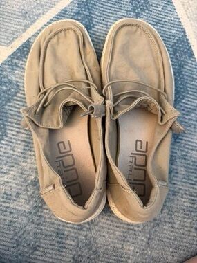 Hey Dude Tan Canvas Slip-On Loafers